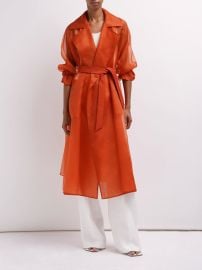 Rauche belted silk organza trench coat - Max Mara - Women Luisaviaroma at Luisaviaroma